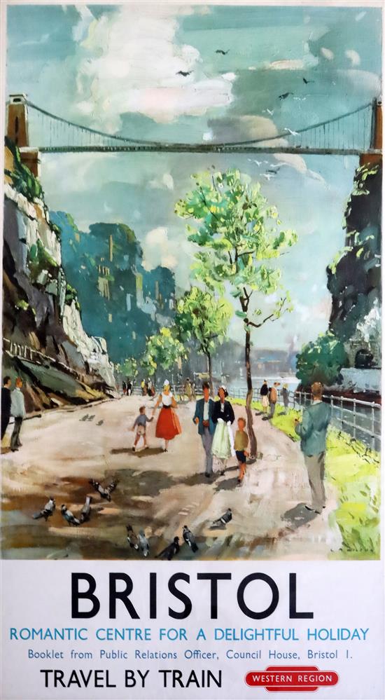 Leslie Arthur Wilcox (1904-1982) Bristol Romantic Centre for a Delightful Holiday 39.5 x 24.5in.